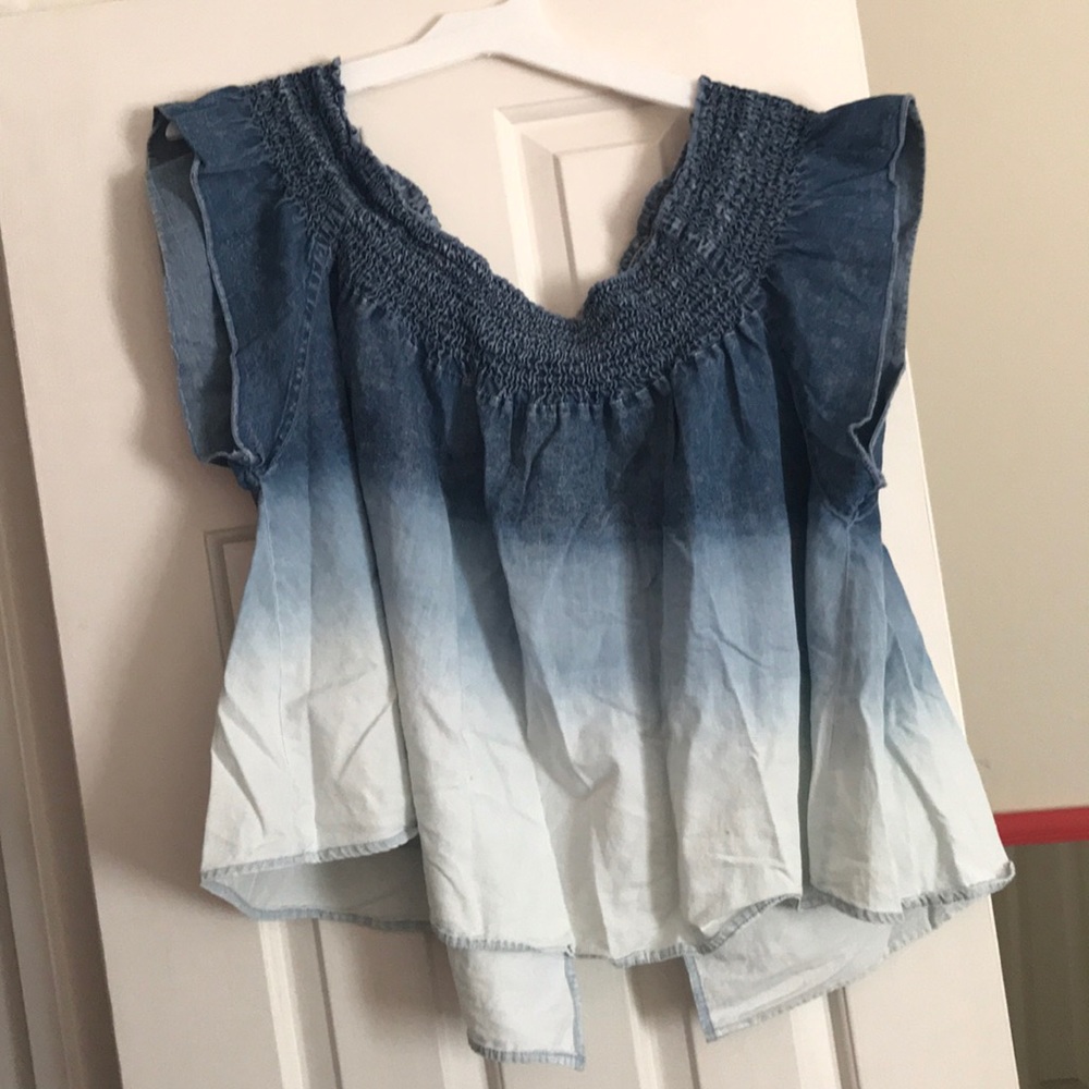 Ombré Denim Top